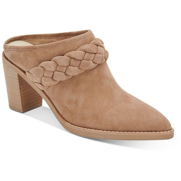 Dolce Vita Shoes - Dolce Vita Serla Braided Pointed Toe Truffle Tan Mules Slip On Pumps